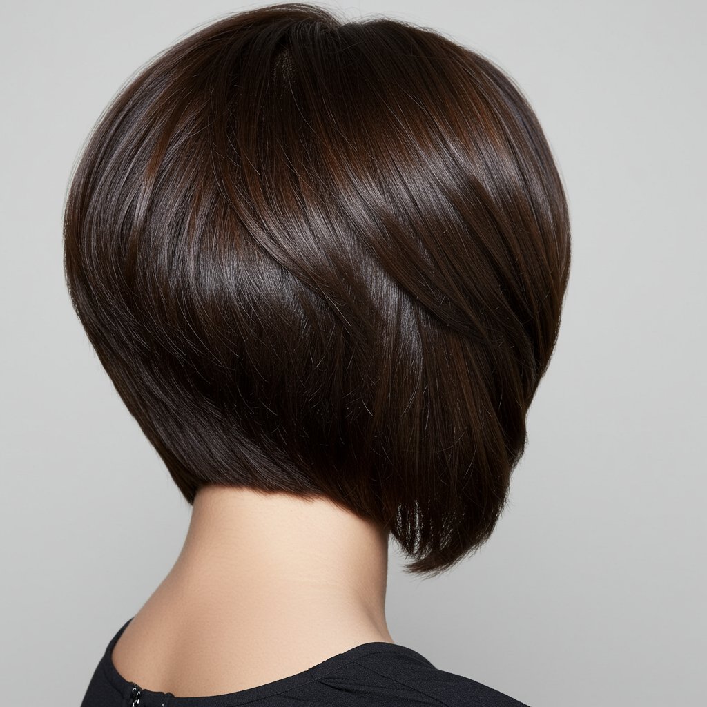 Woman With Sharp Inverted Bob