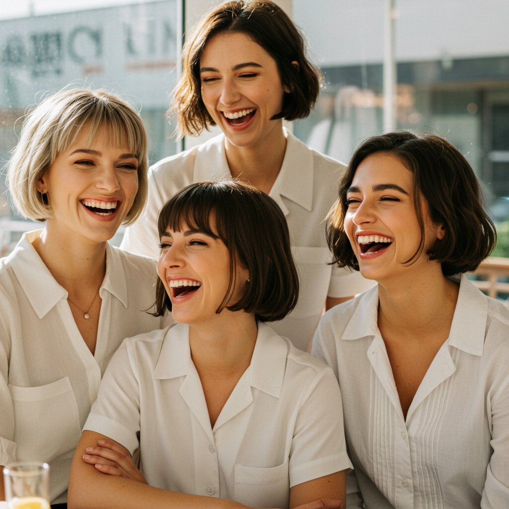 Diverse Women With Flattering Bobs