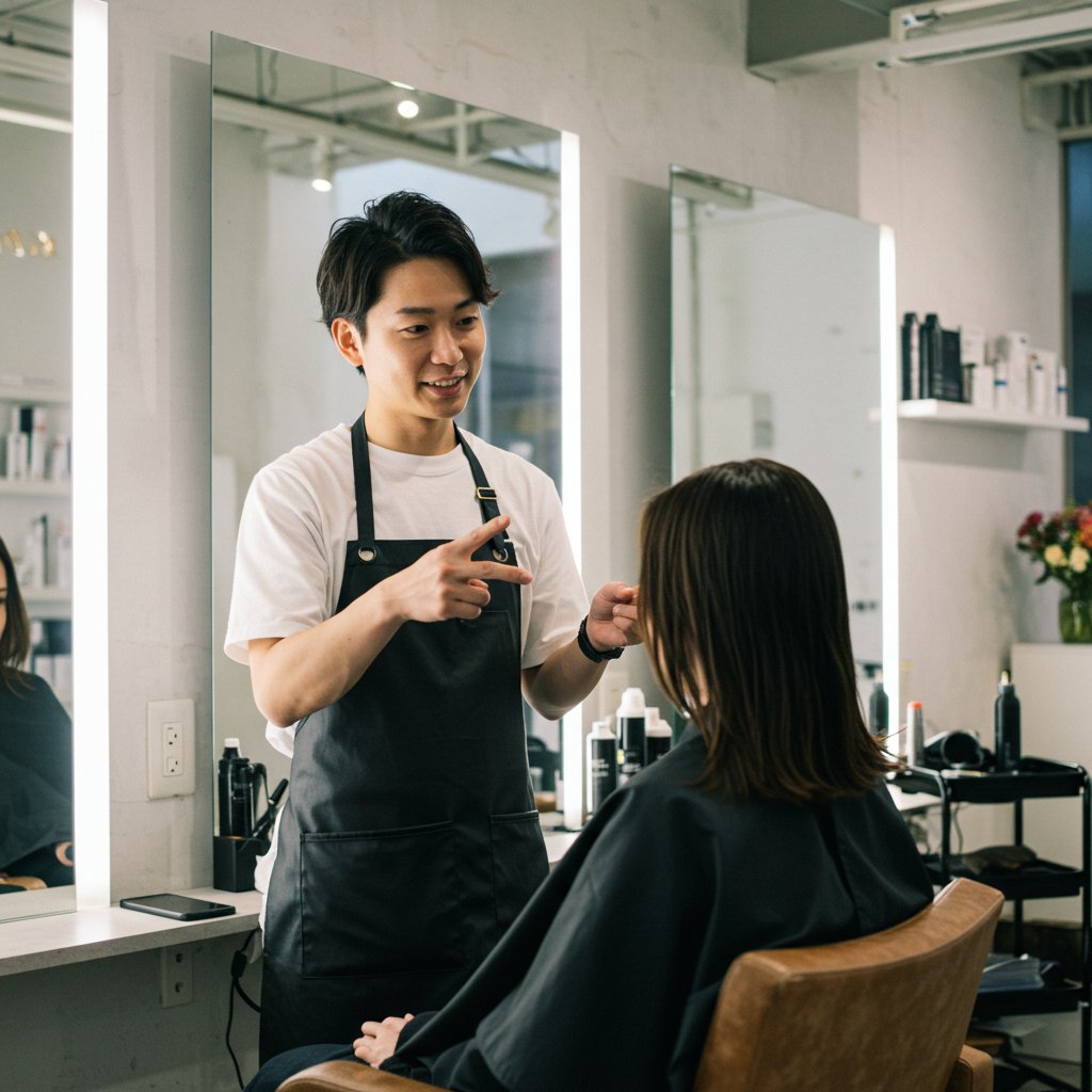 Hairstylist Consultation In Salon