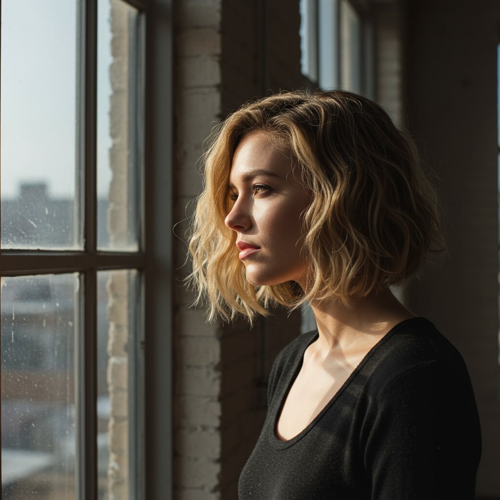 Woman-With-Versatile-Bob-Haircut-Looking-Thoughtful