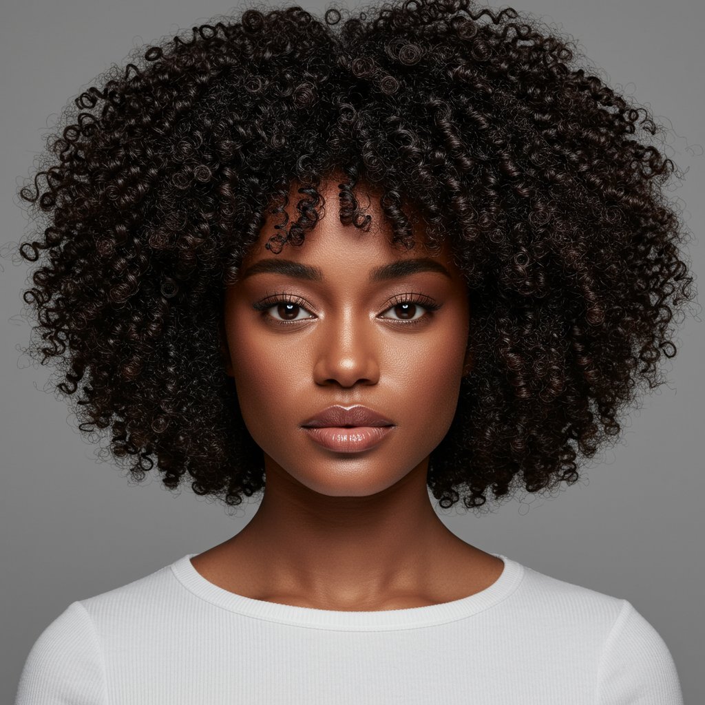 Black-Woman-With-Stunning-Rounded-Curly-Bob