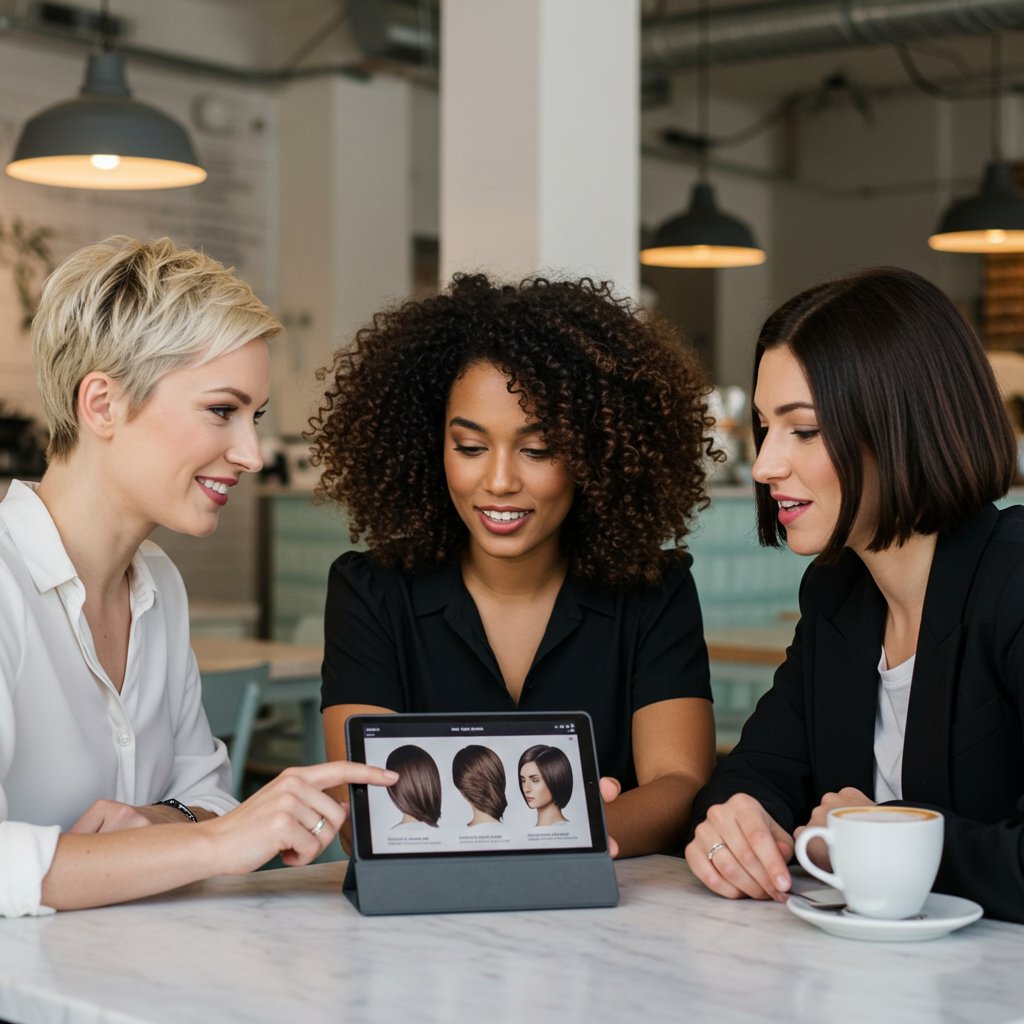 Diverse-Women-Discussing-Hairstyles