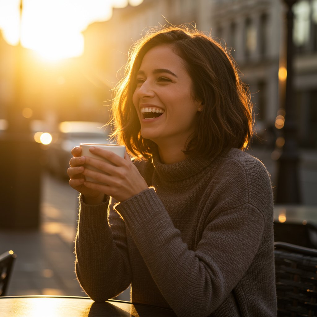 Woman-Effortlessly-Enjoying-Day-With-Bob