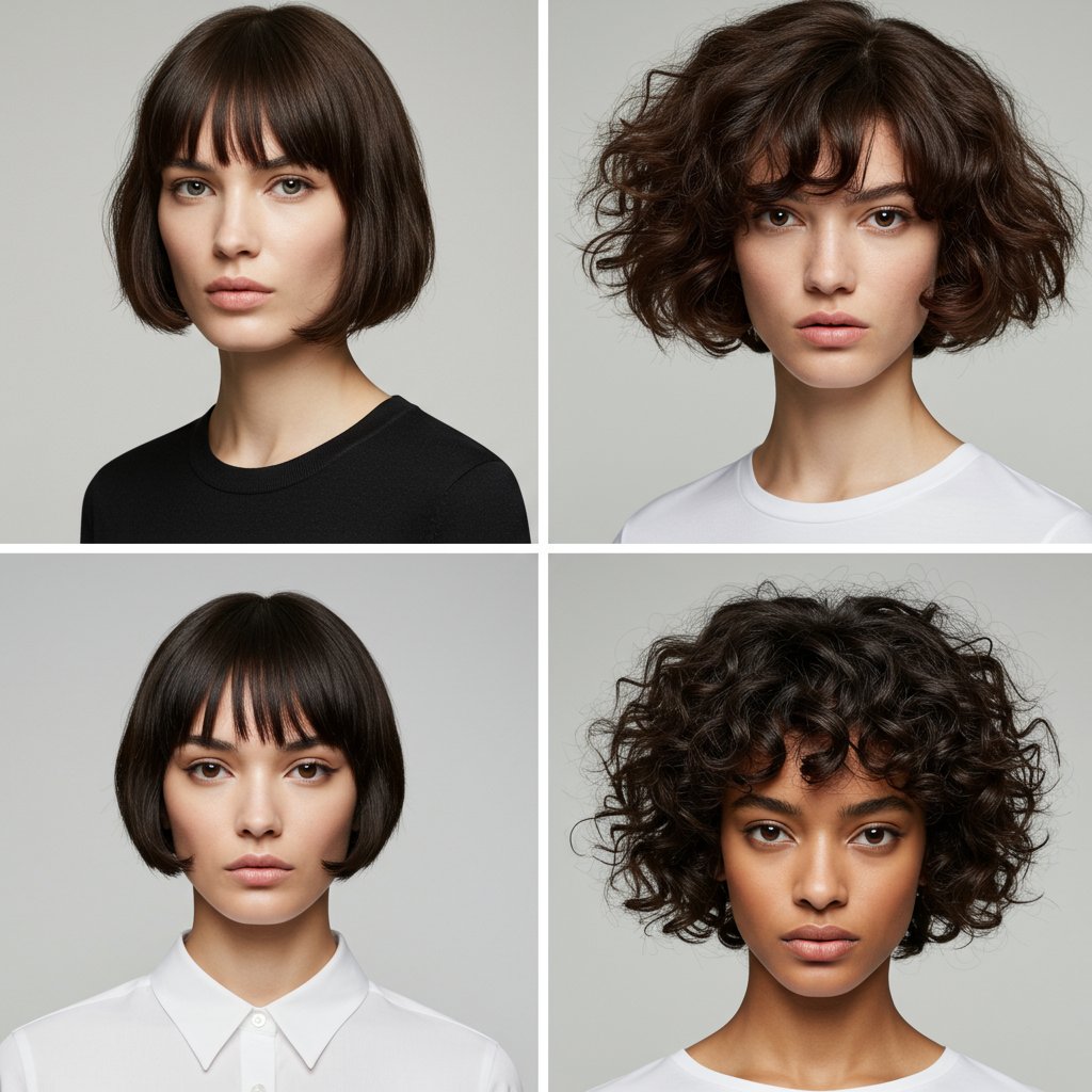 Collage Of Different Bob Styles