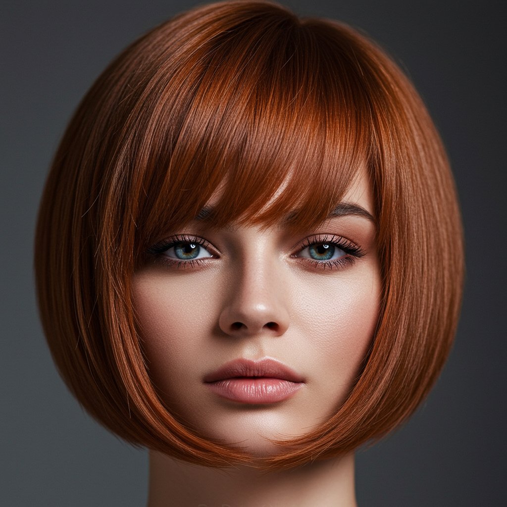 Close Up On Bob With Curtain Bangs
