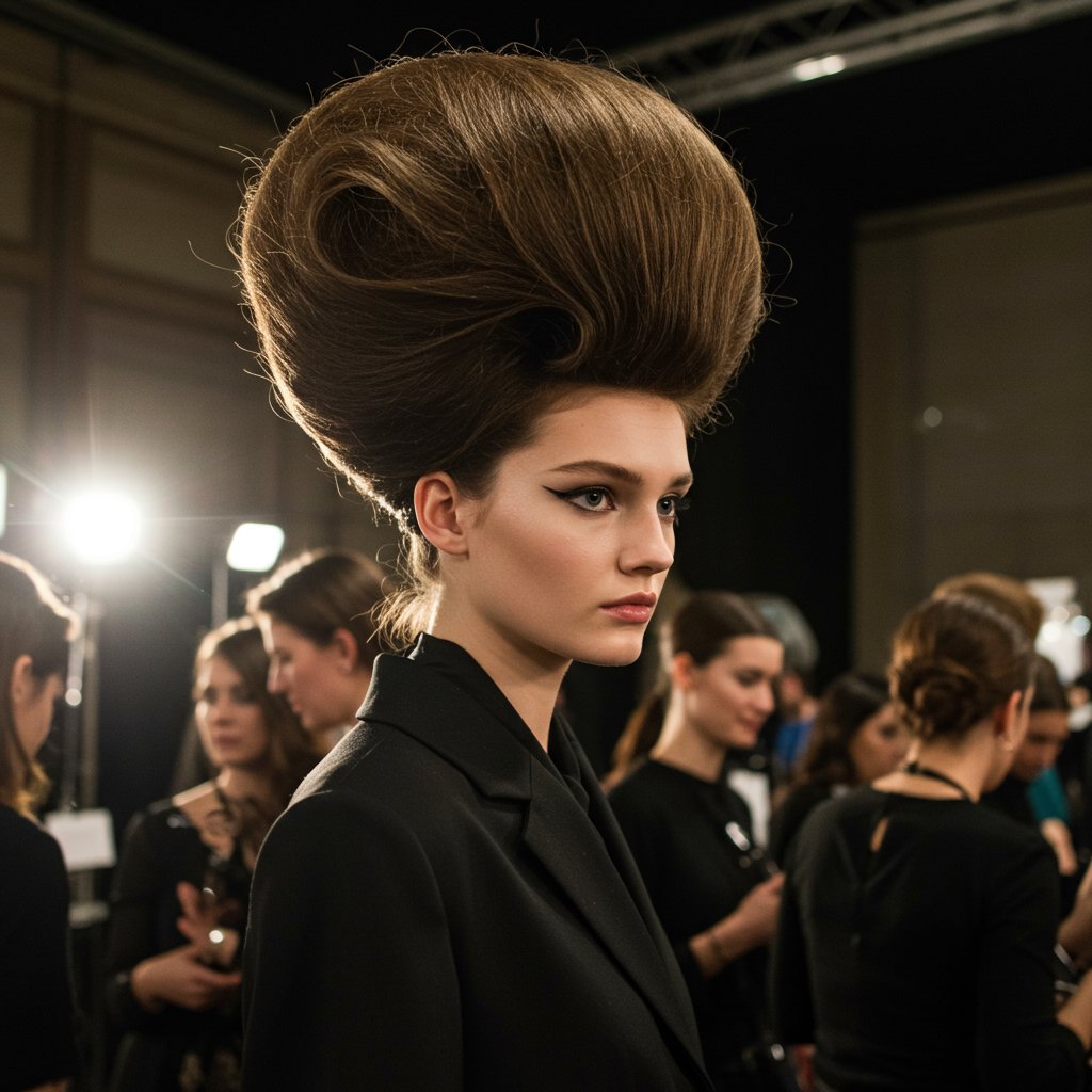 Runway Model 60S Inspired Hair