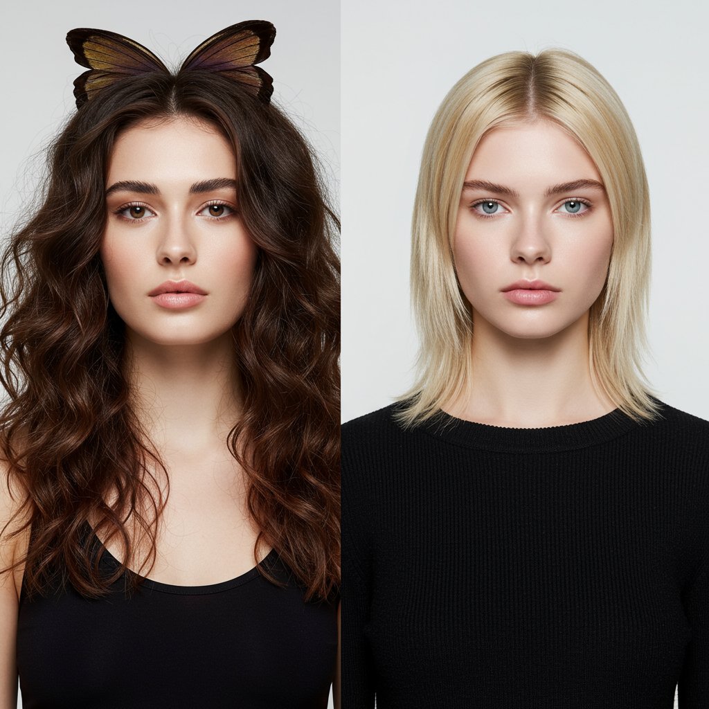 Butterfly Haircut On Different Women