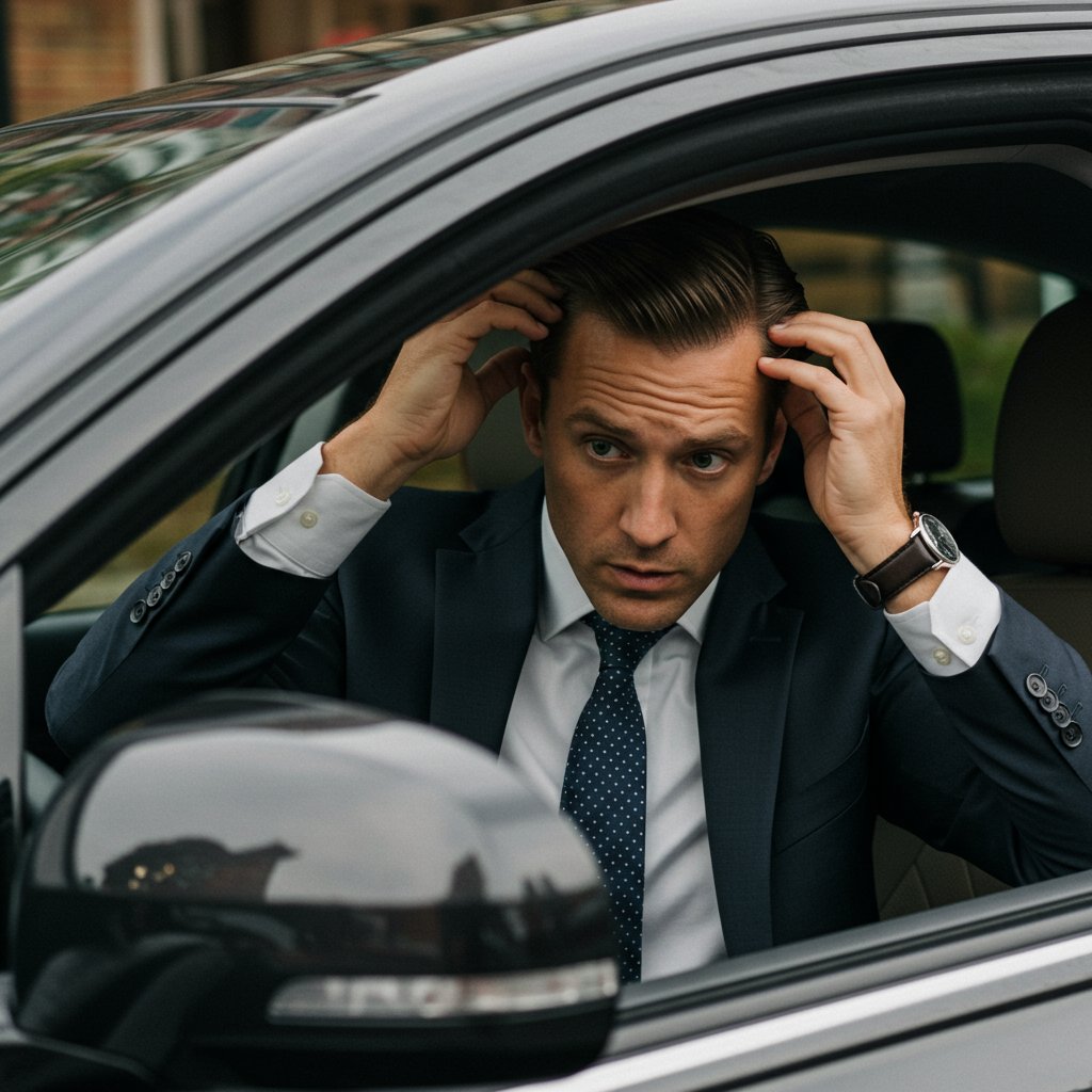 Man-Adjusting-Hair-In-Mirror