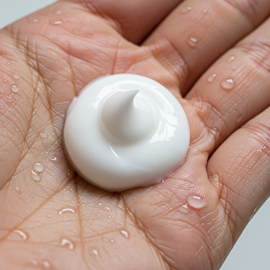 Creamy Conditioner Texture In Palm