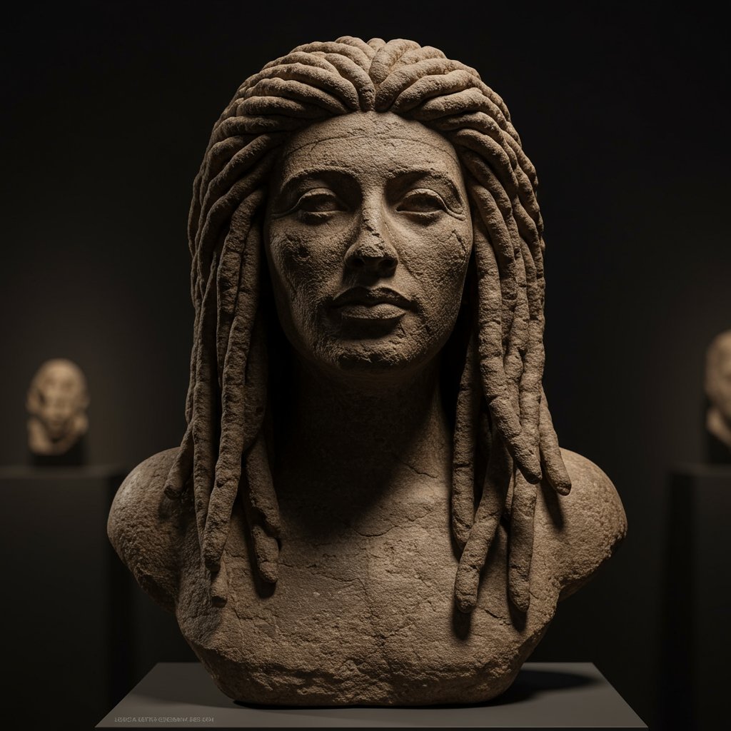 Ancient Egyptian Bust With Locs