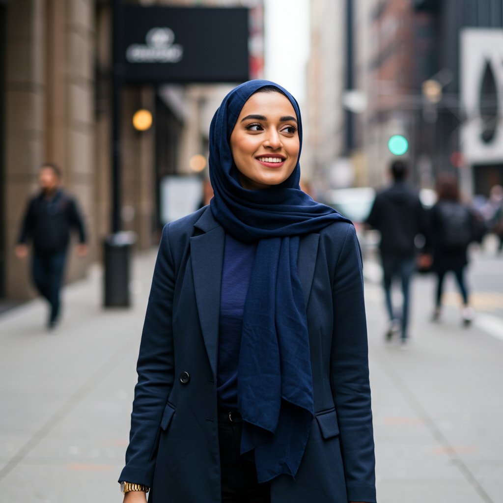 Modern Muslim Woman City