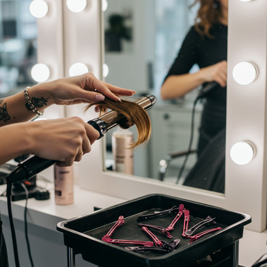 Stylist-Setting-Hollywood-Waves