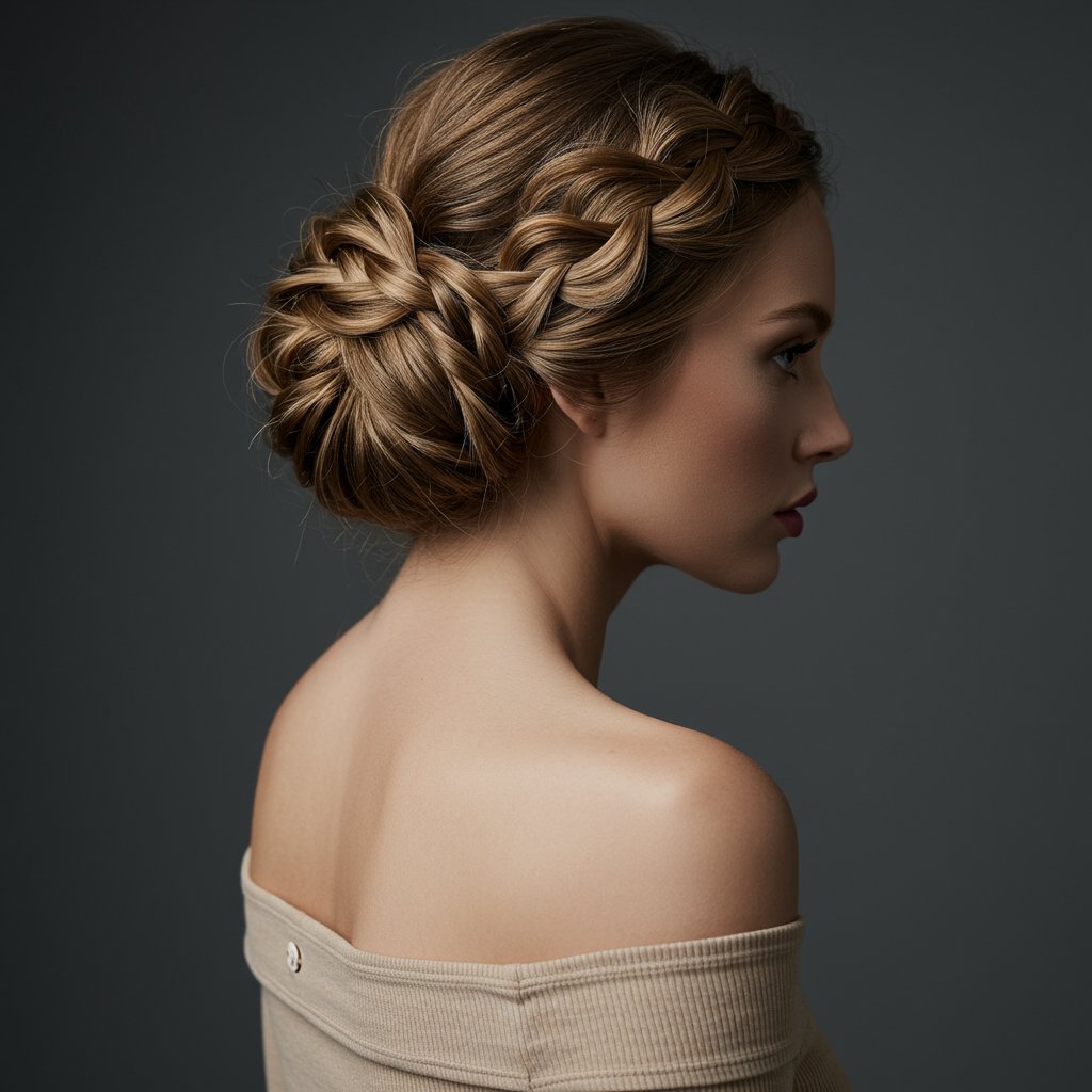 French Fishtail Braid Updo