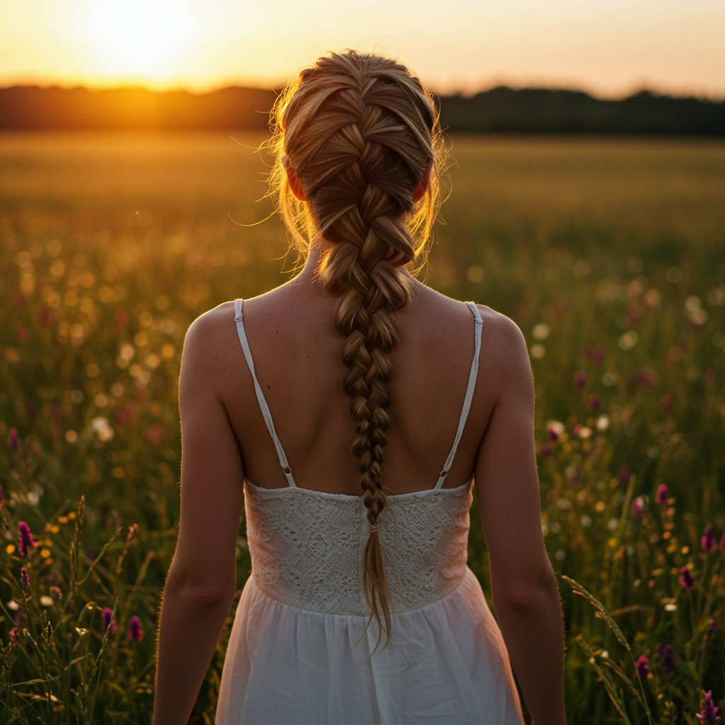 Woman With Fishtail Walking Away
