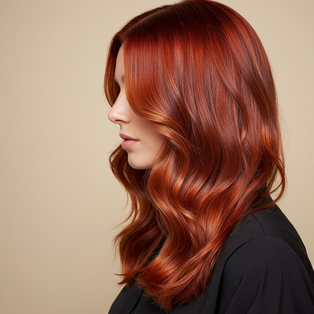 Spiced Pumpkin Copper Hair Close Up