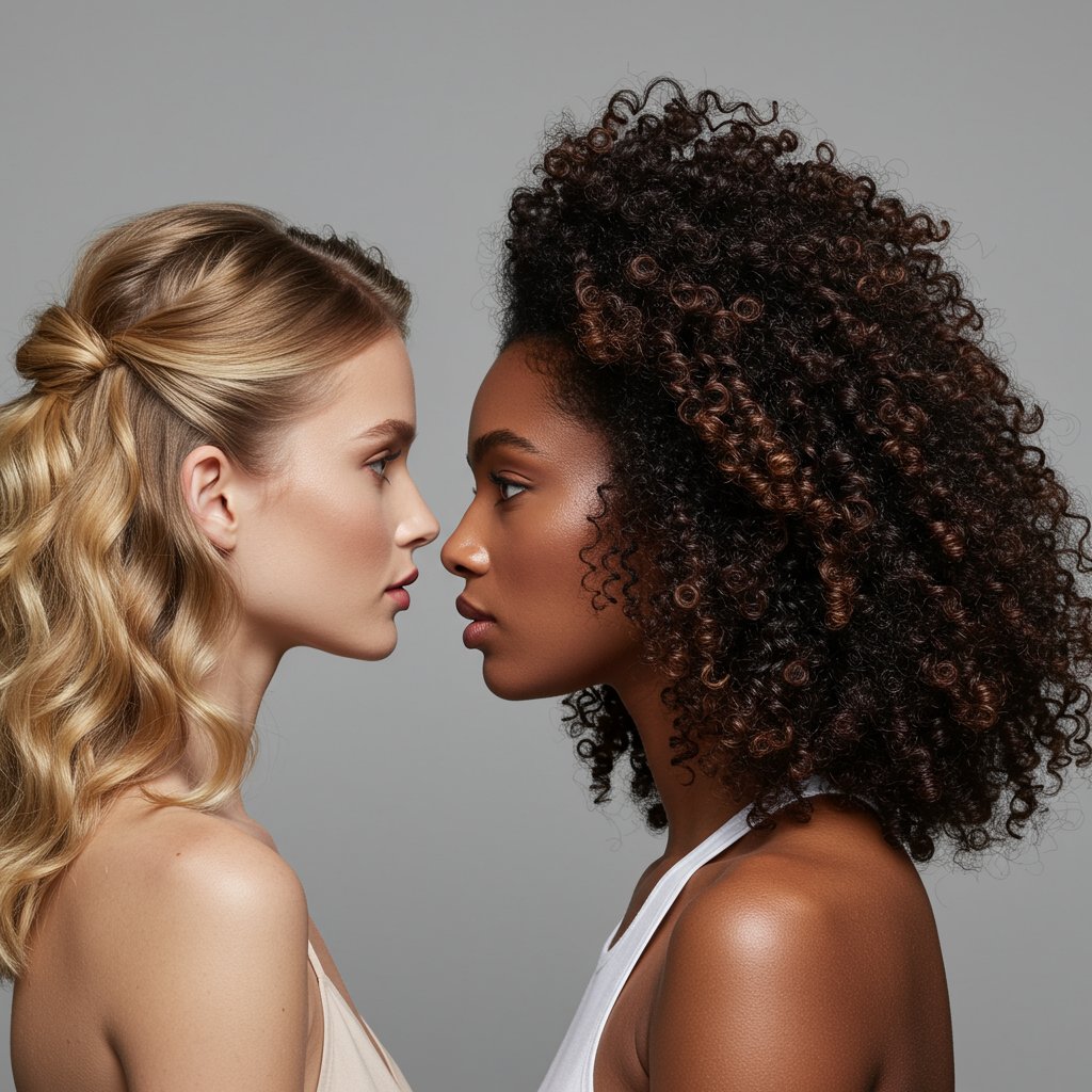 Diverse Group Women Half Up Styles