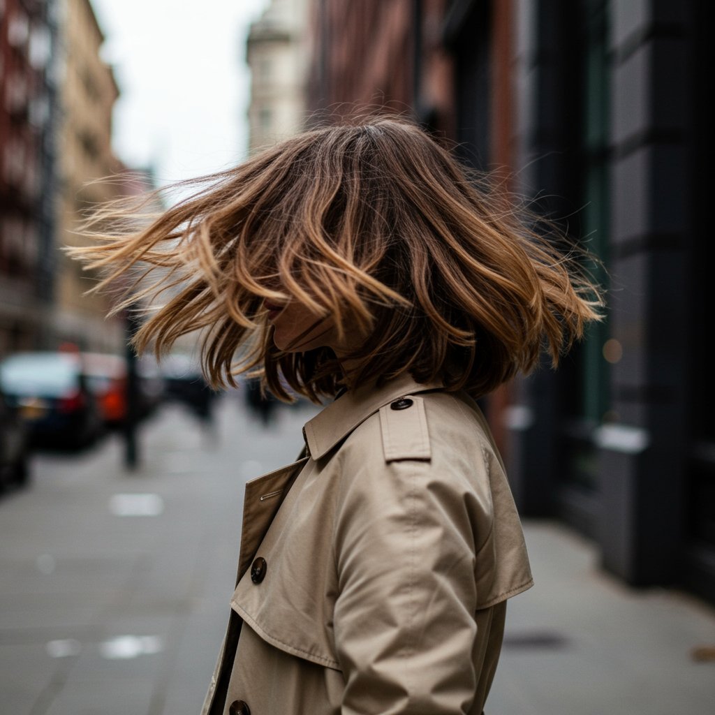 Woman With Dynamic A Line Lob