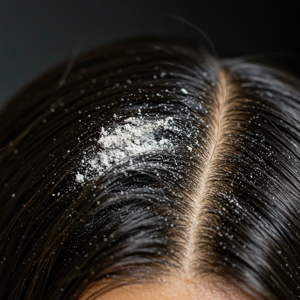 Close-Up-Of-White-Residue-From-Dry-Shampoo