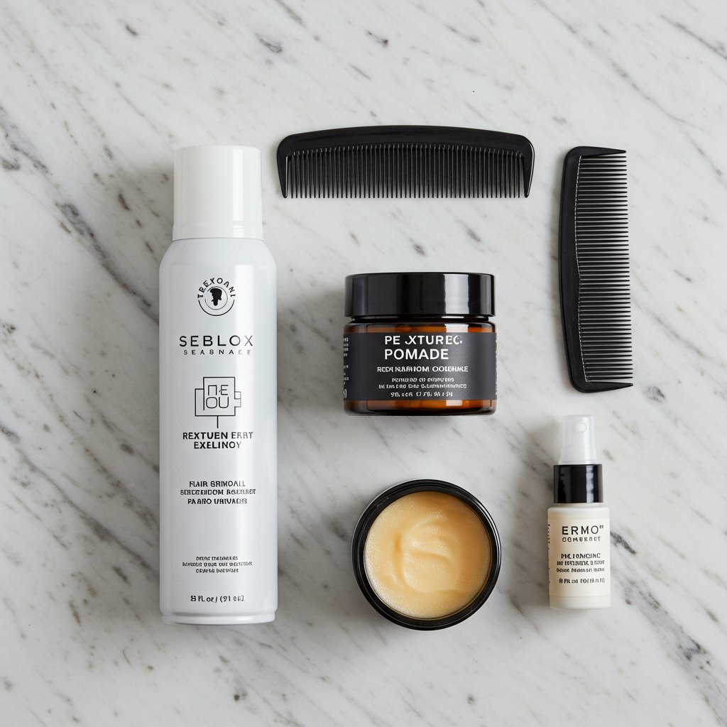 Flat Lay Of Professional Hair Products