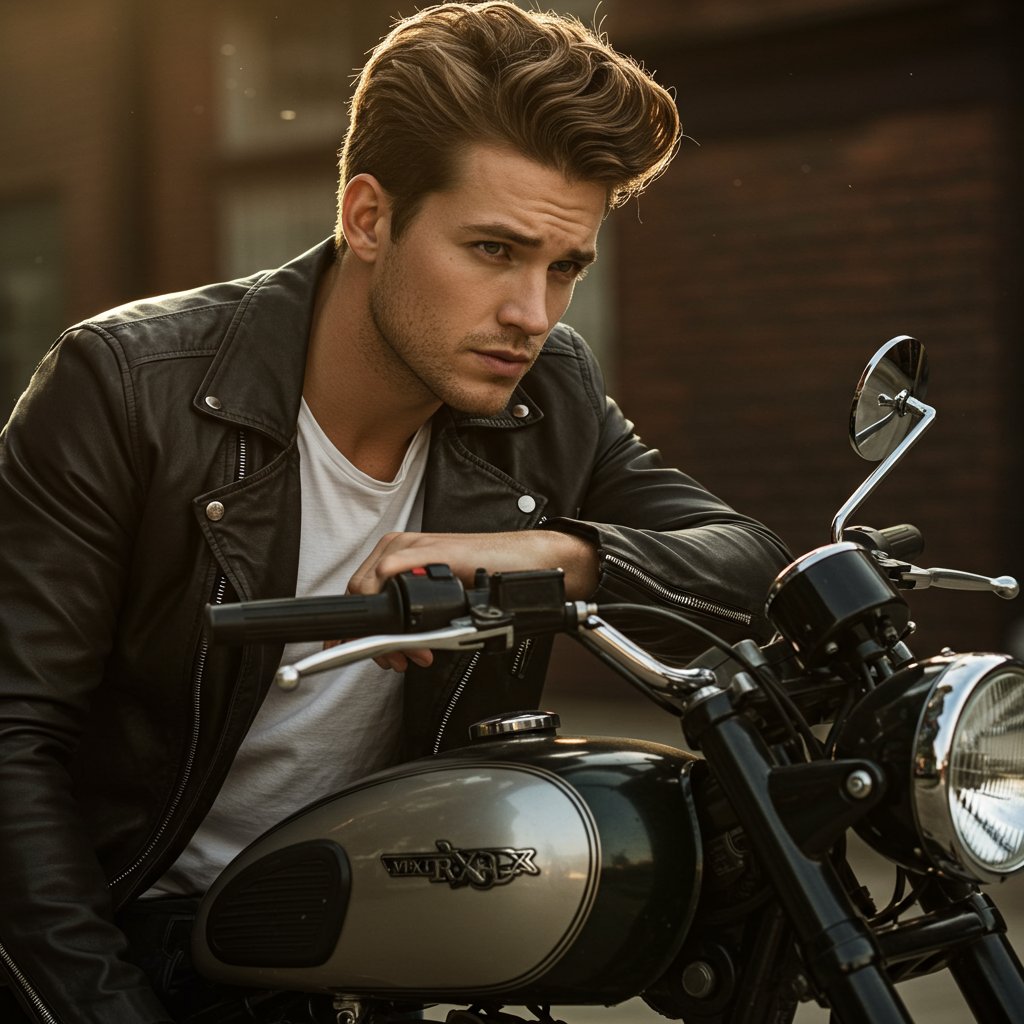 Man With Modern Pompadour Hairstyle