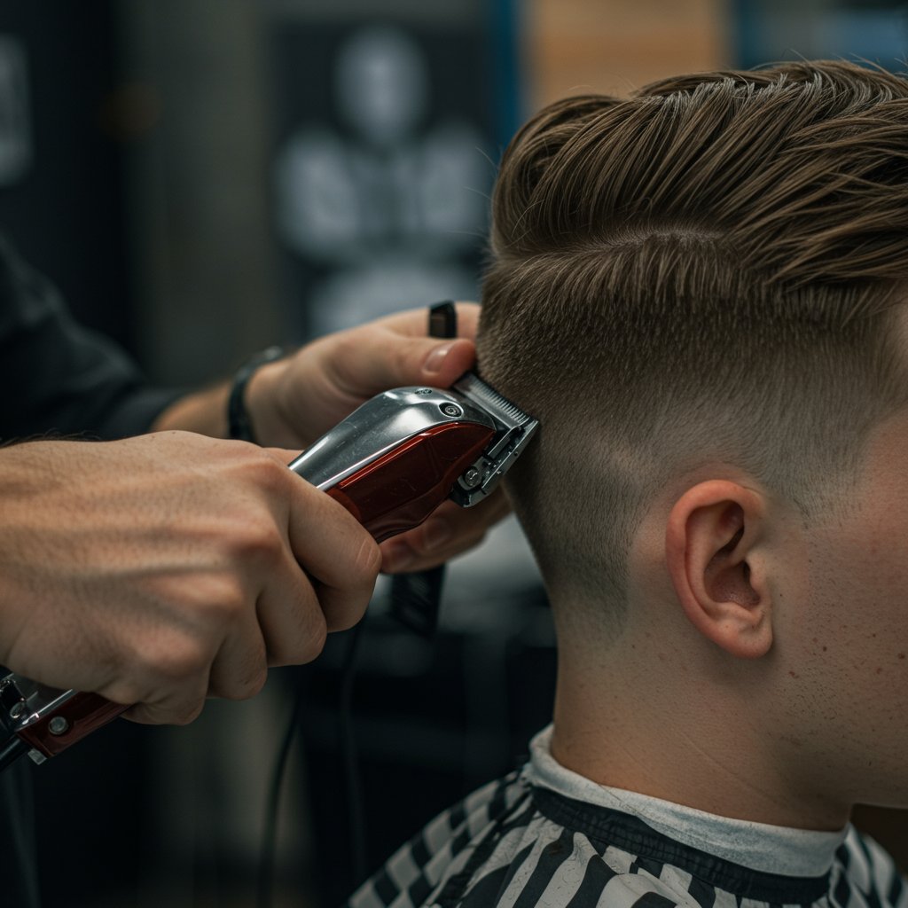 Stylist-Creating-Pompadour-Fade