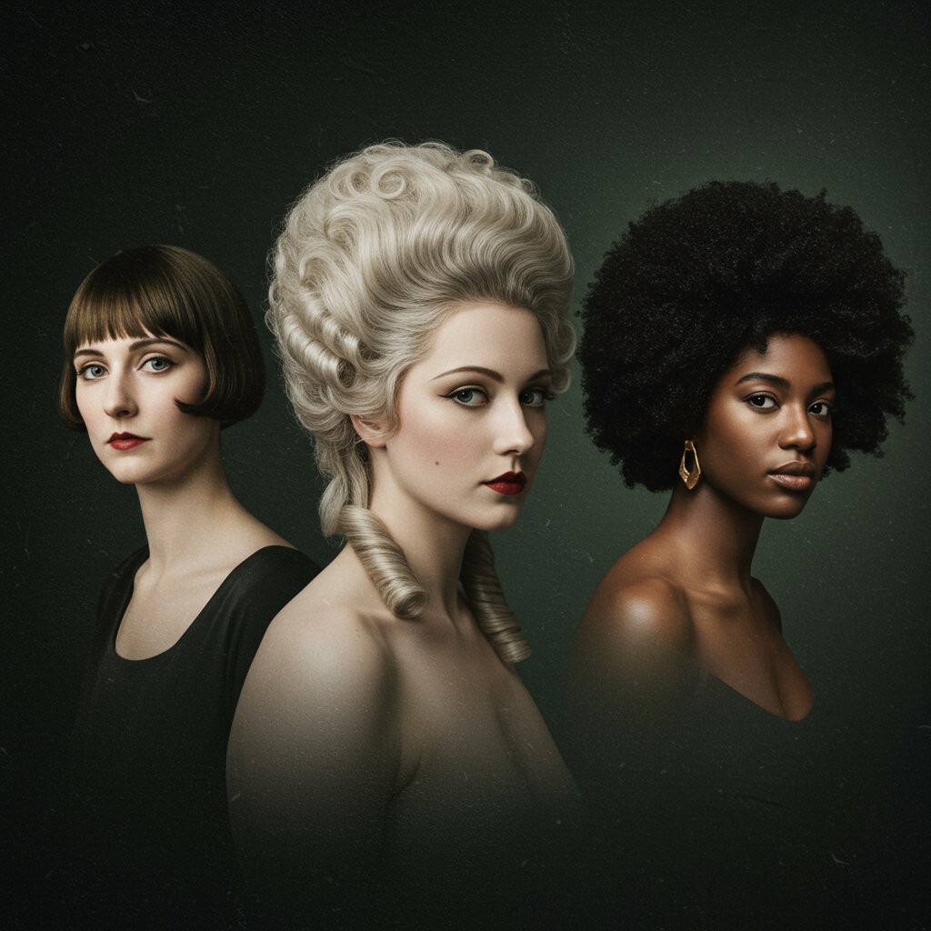 Historical Hairstyles Artistic Collage