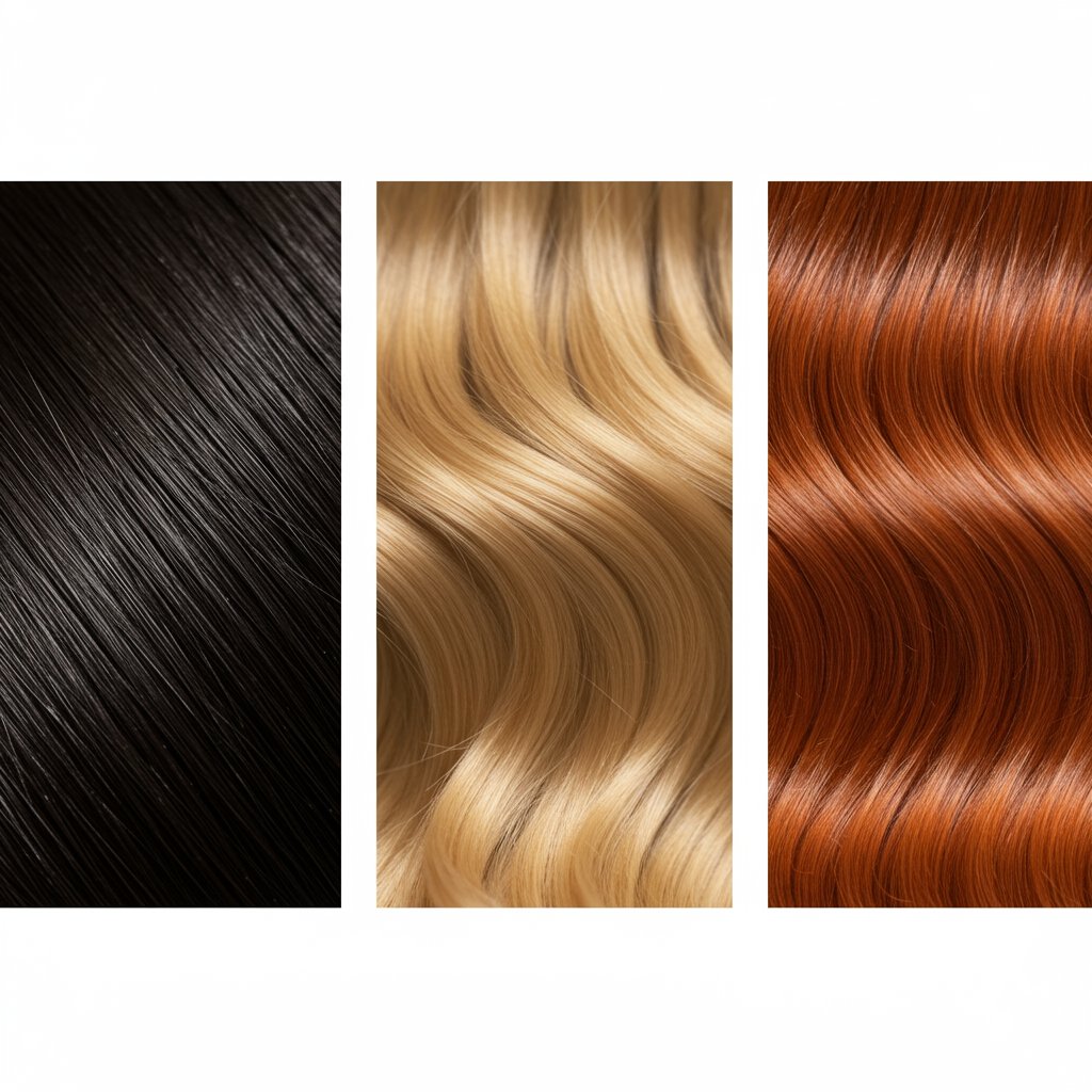 Triptych Of Hair Textures