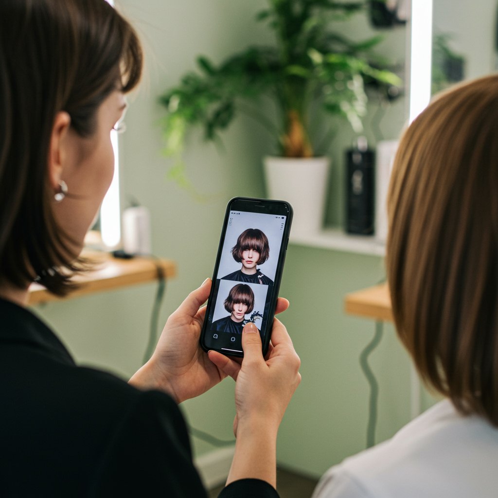 Client Stylist Consultation In Salon
