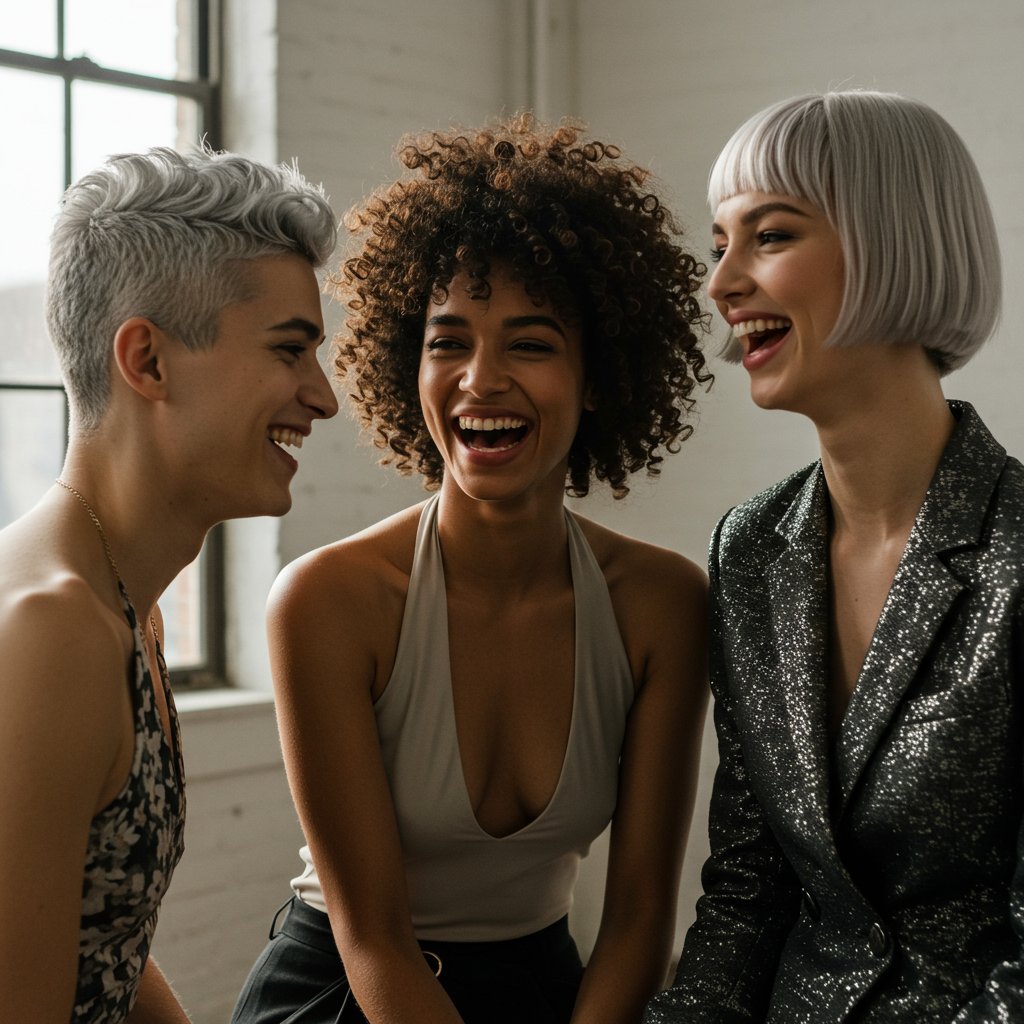 Diverse Group Androgynous Haircuts Intro