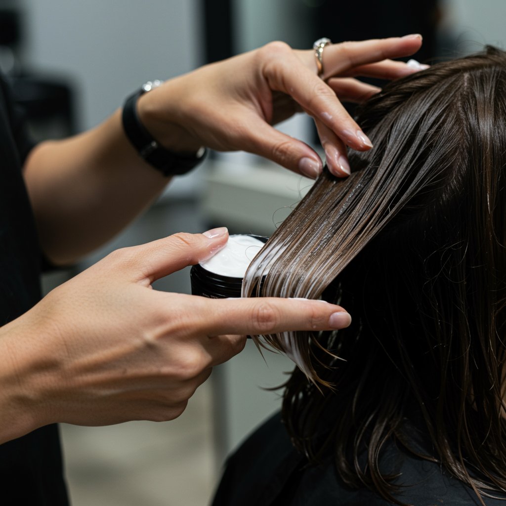 Stylist Applying Bond Repair Treatment