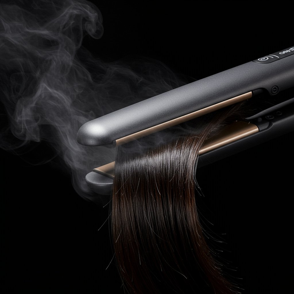 Flat-Iron-Steam-On-Hair