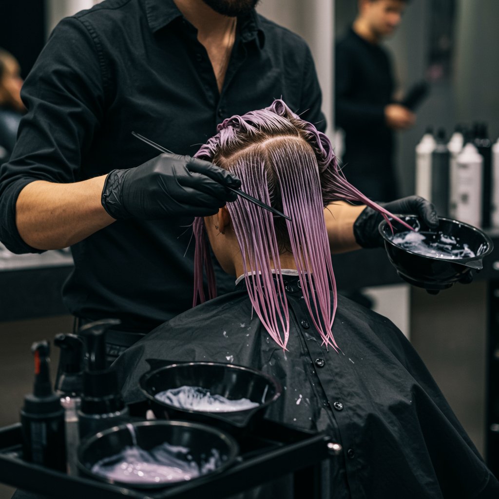 Stylist Applying Color Melt