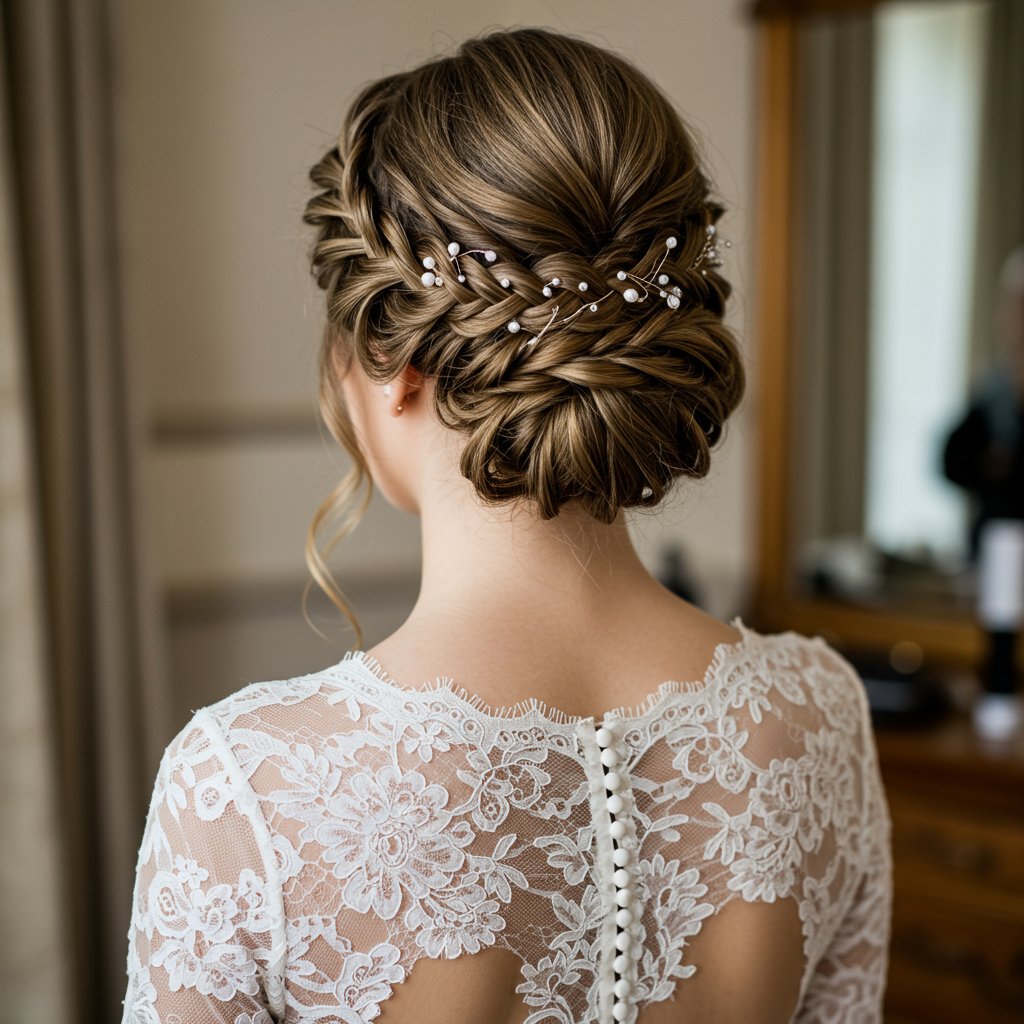 Bride-With-Elegant-Braided-Updo