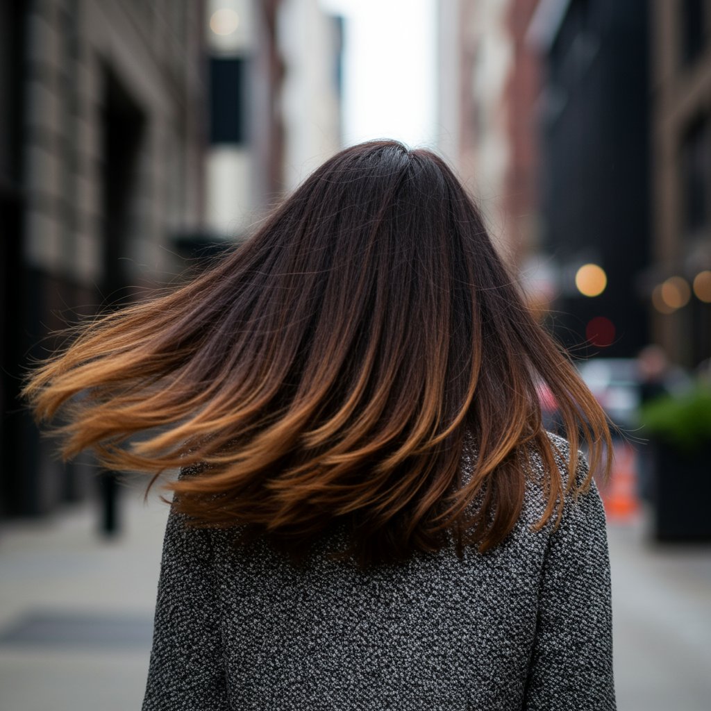 Caramel Balayage Brunette Waves