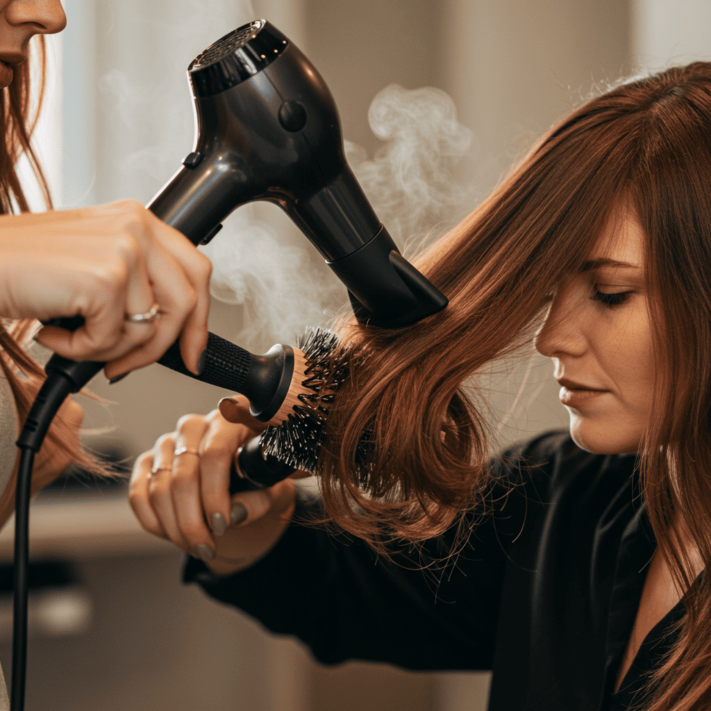 Blow Dry Technique Action Shot
