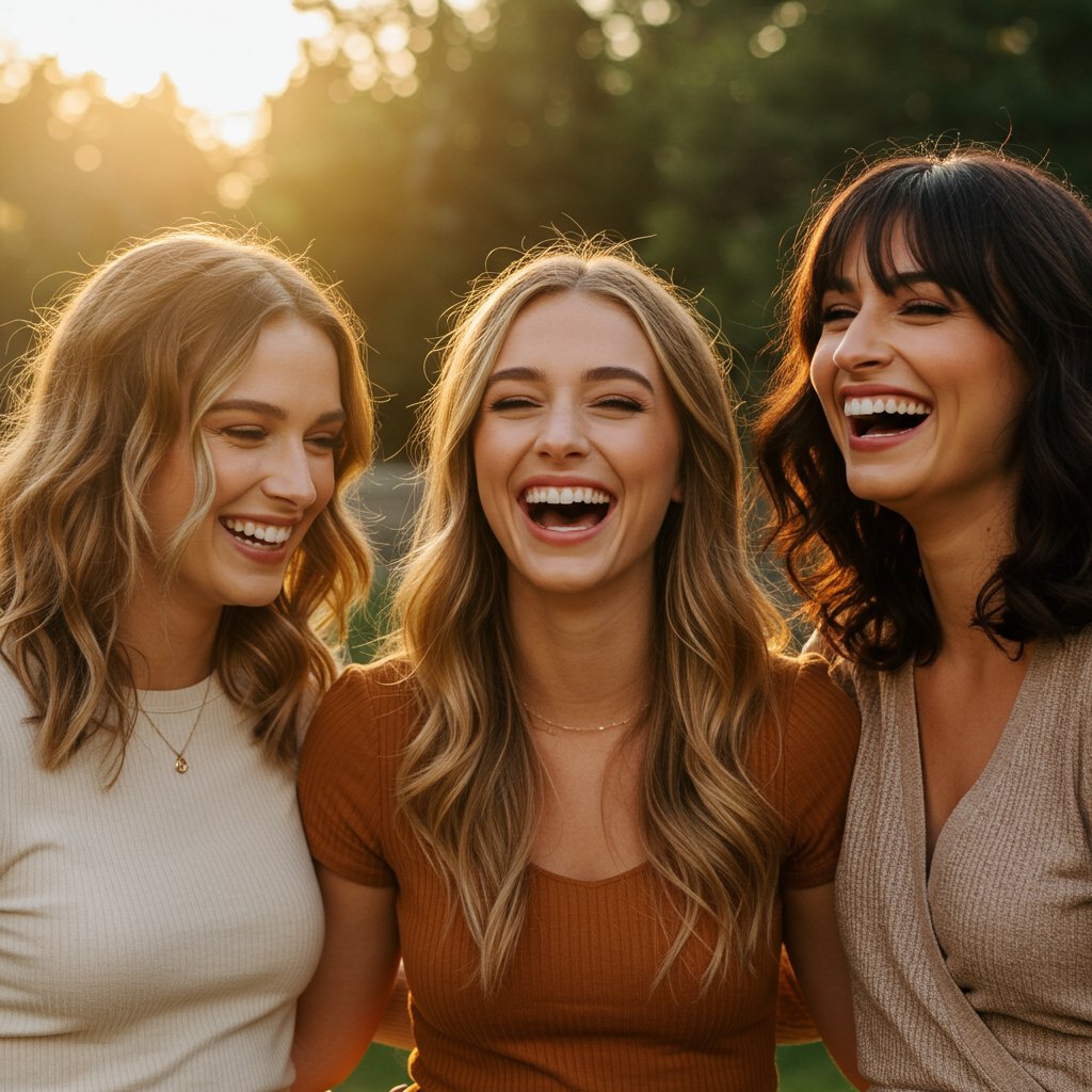 Diverse Women With Butterfly Haircuts