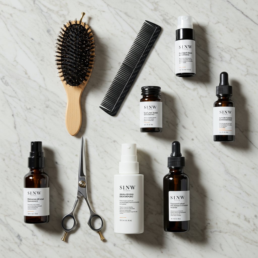 Professional Salon Tools Flatlay