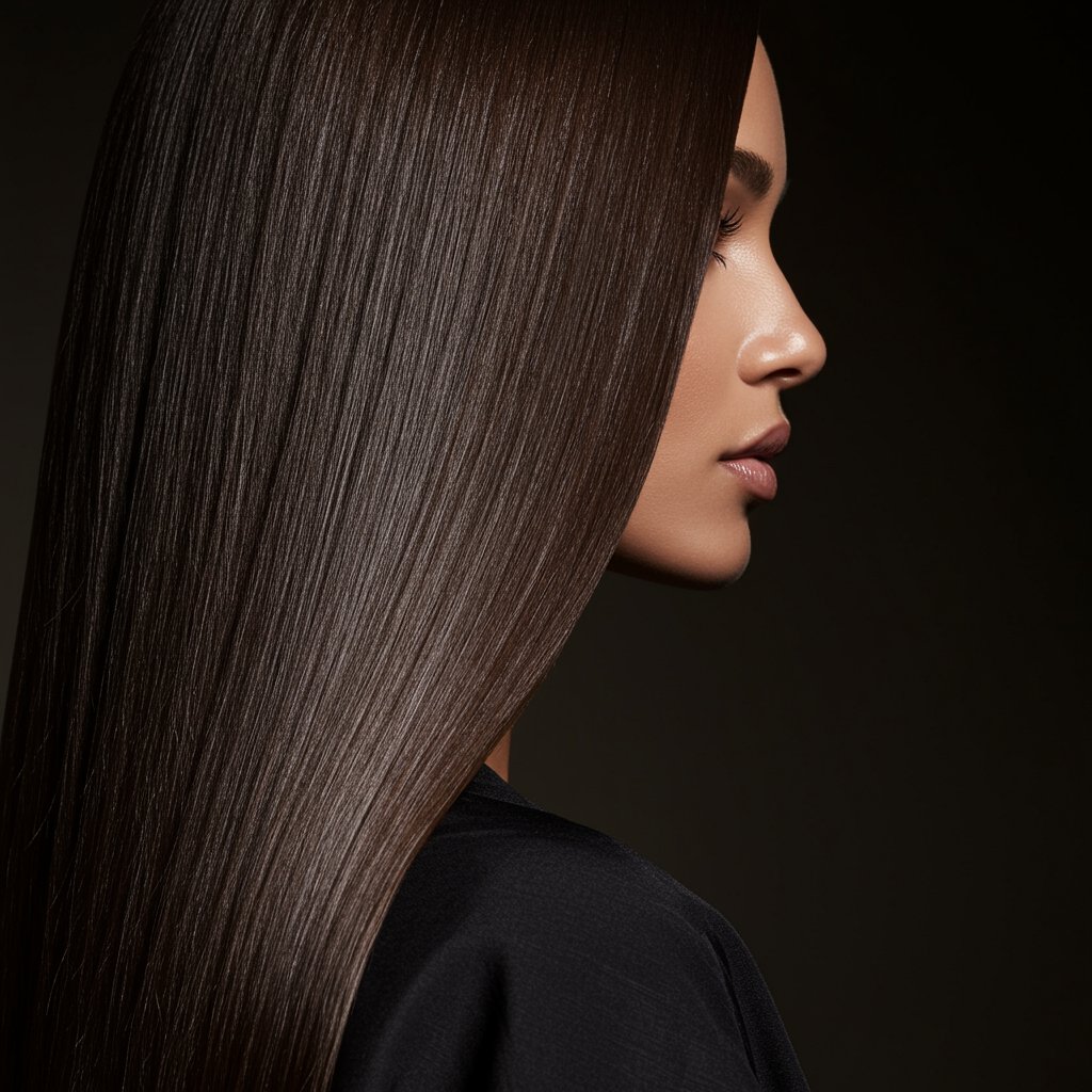 Sleek Straight 1C Hair Closeup