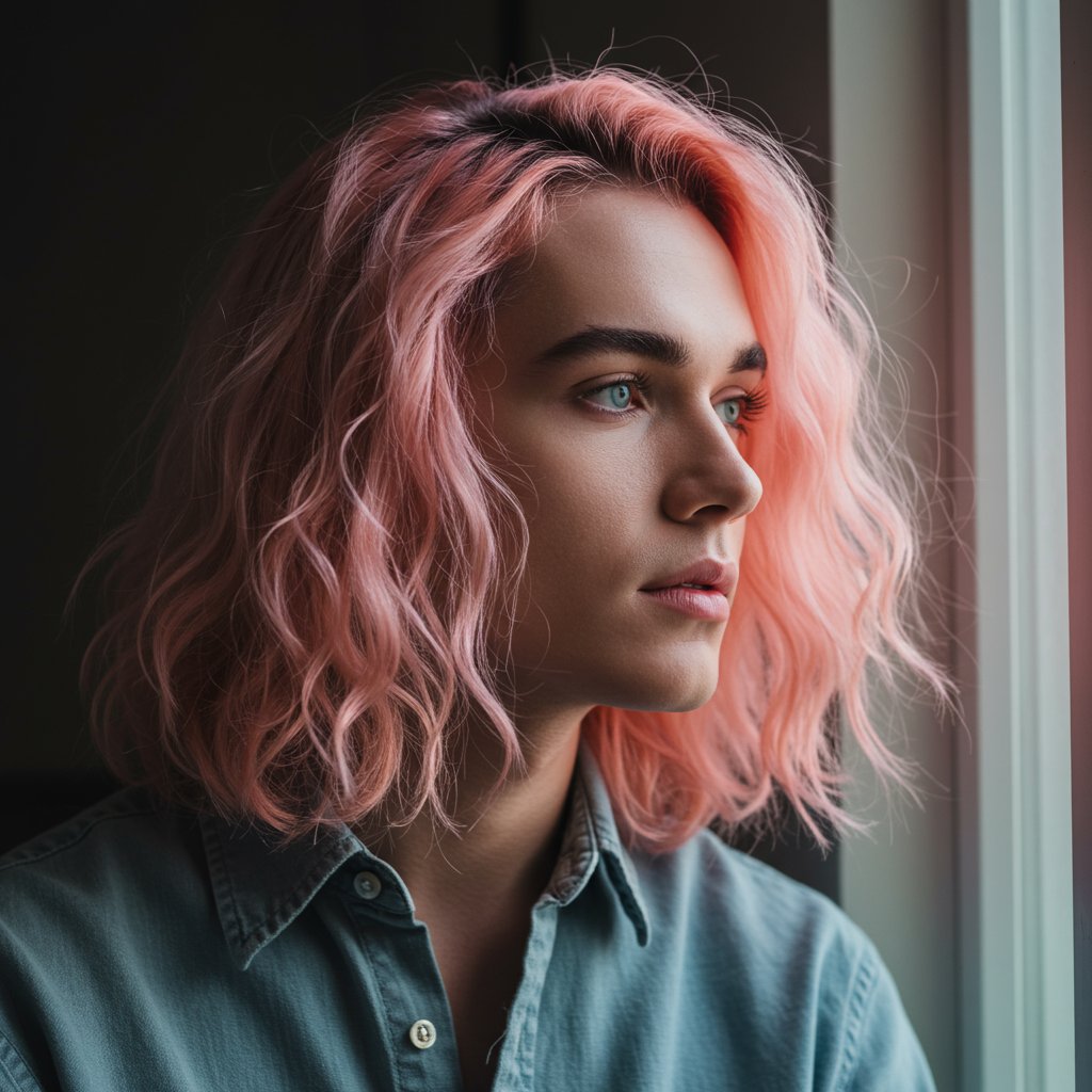 Creative Peach Fuzz Pastel Hair