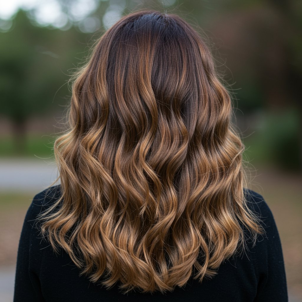 Back Shot Inconsistent Wavy Hair Patterns