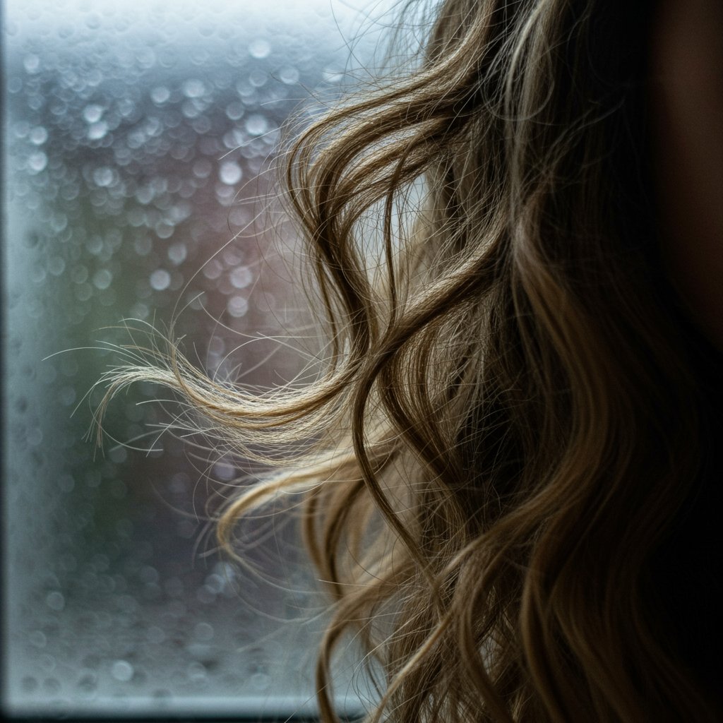 Close Up Frizzy Wavy Hair Humidity