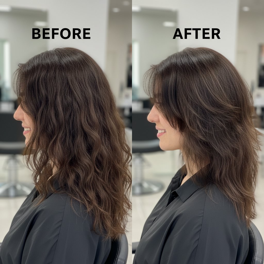 Lightened Thick Hair