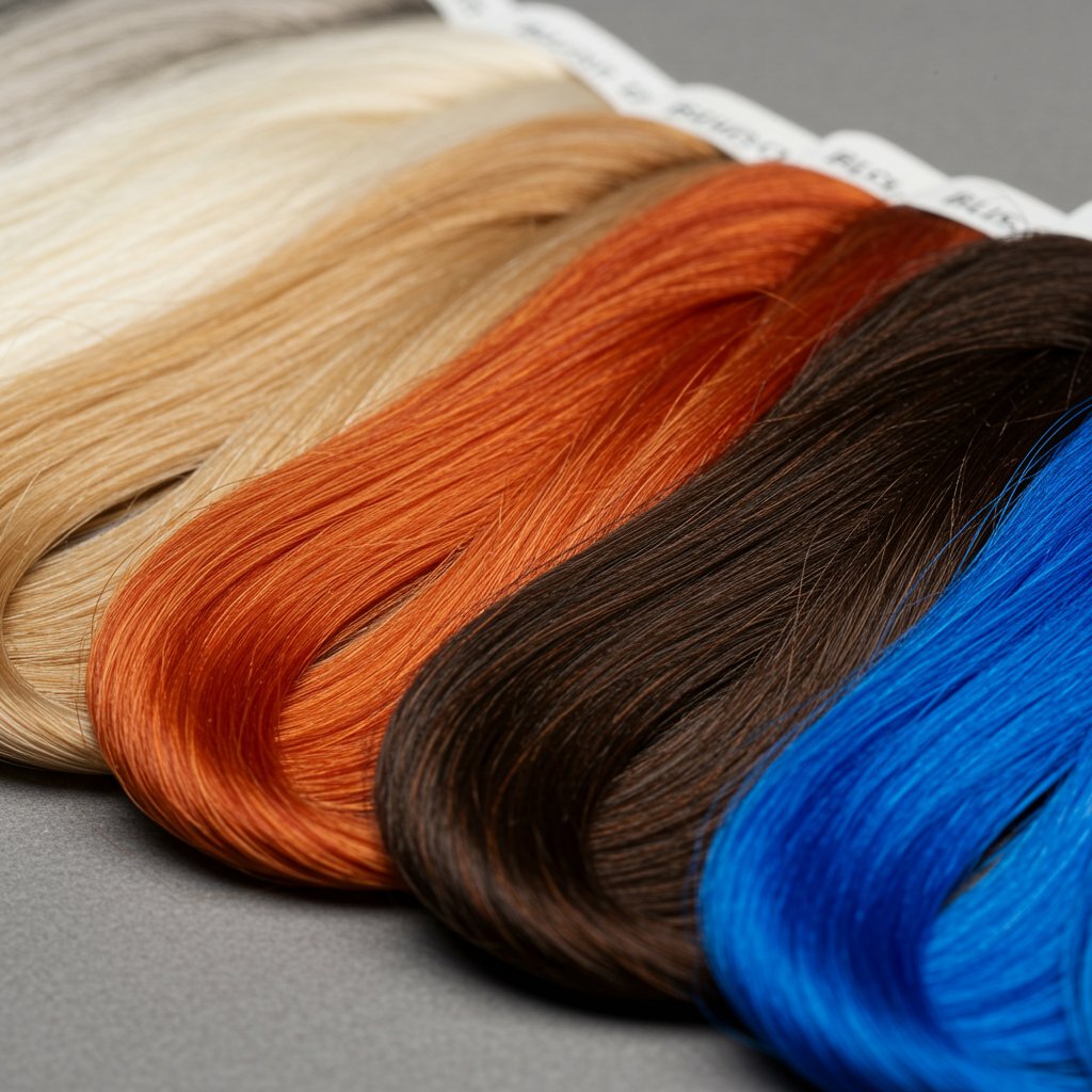 Fanned Out Hair Color Swatches