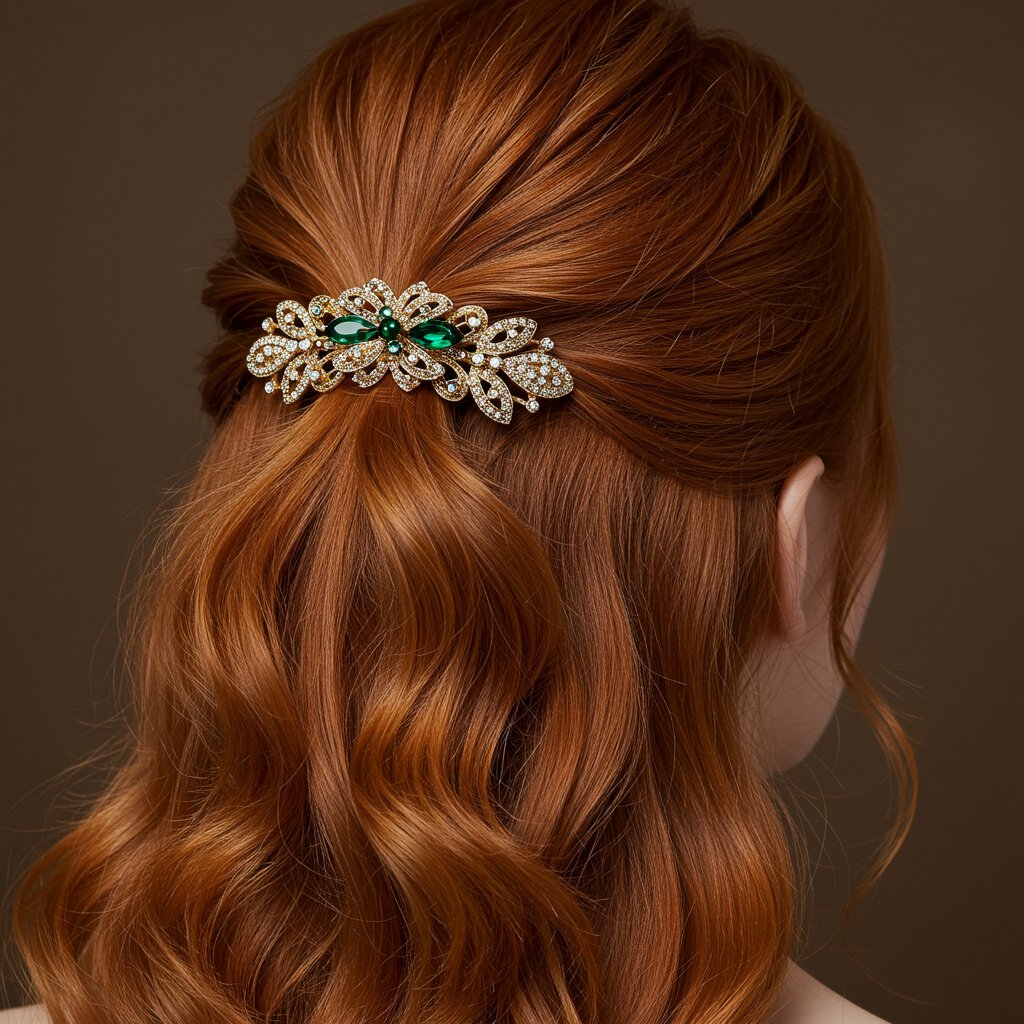 Romantic-Curls-With-Decorative-Barrette