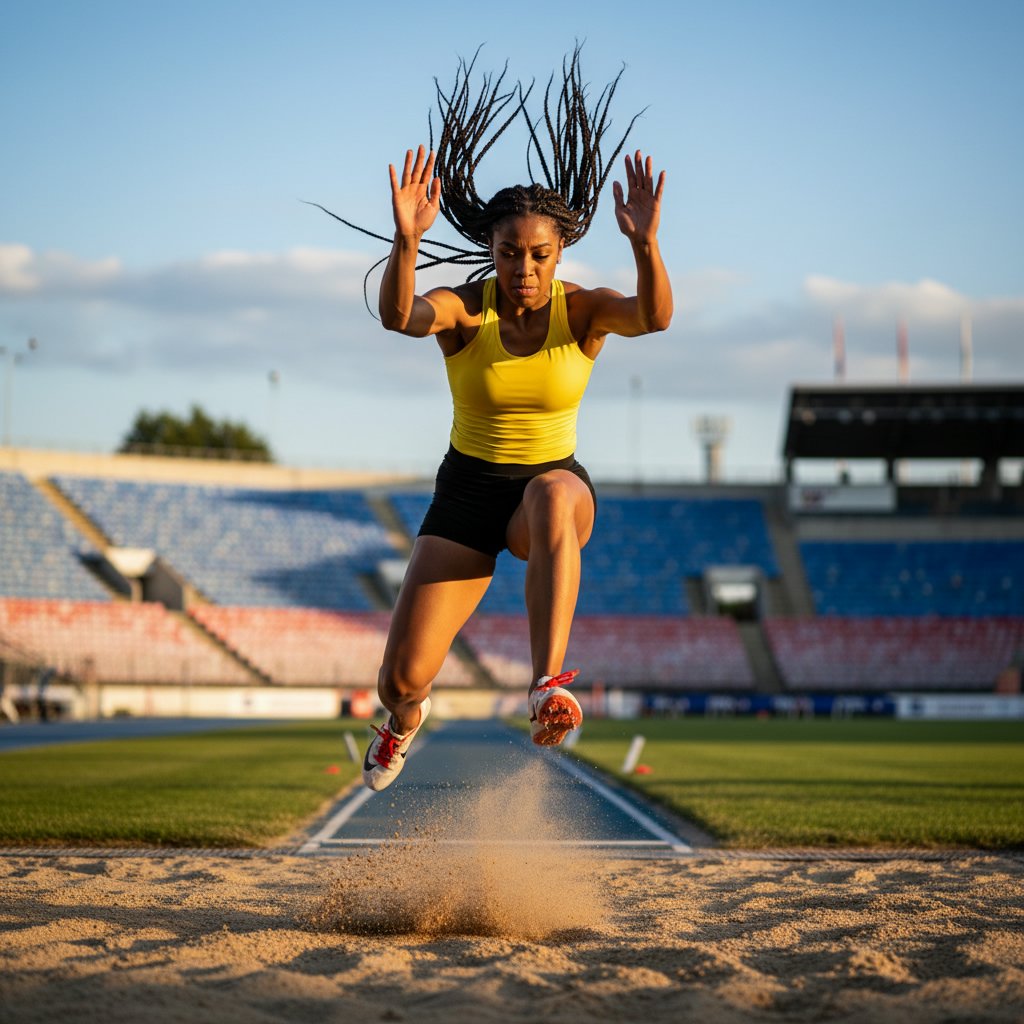 Long Jumper's Braided Pigtails
