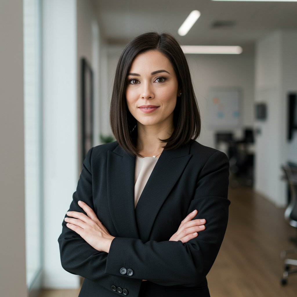 Professional-Woman-With-Sleek-Lob-Haircut