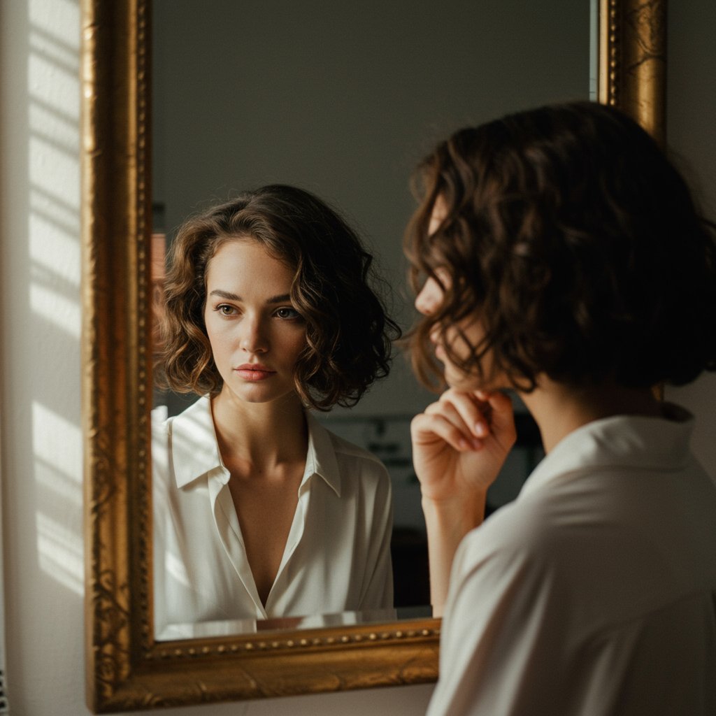 Woman-With-Modern-Bob-In-Minimalist-Setting