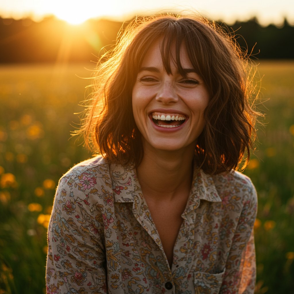 Woman-With-Textured-Shaggy-Bob-Laughing
