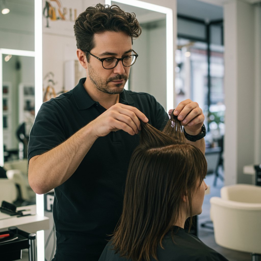 Stylist Consulting With Client