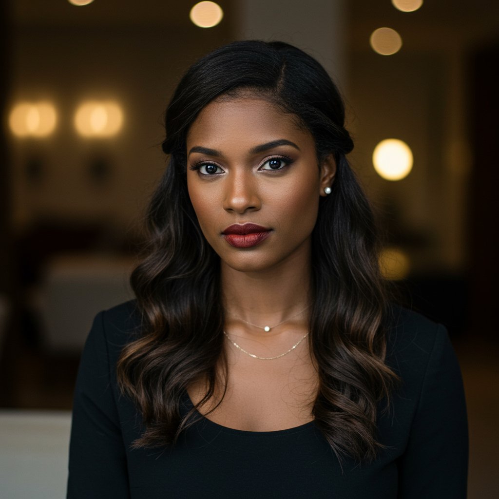 Confident-Woman-Versatile-Half-Up-Hairstyle